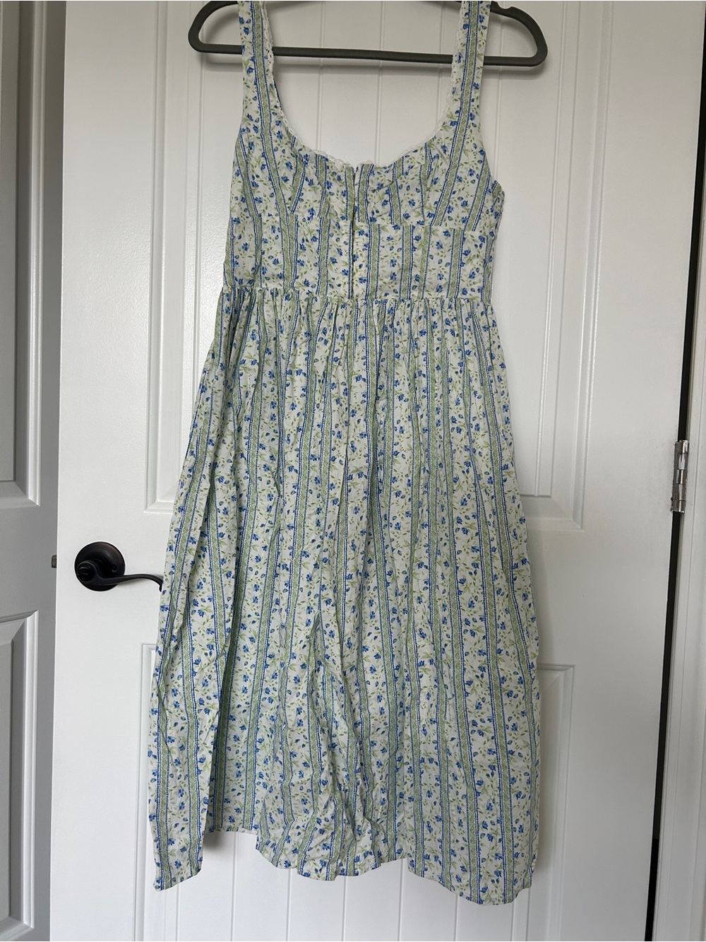 Blue and Cream Floral Sundress